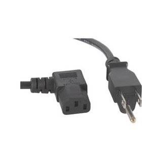 IEC 10 ft. Right Angle Power Cord Black 18/3