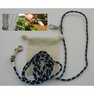 LeashInaBag 6 Ft. Reflective Black Paracord Leash with a Muslin Cotton 