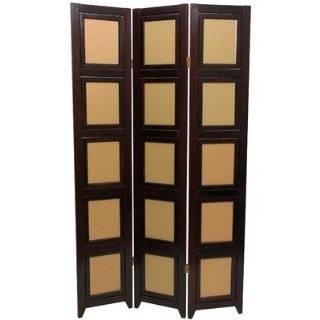   Screen Room Divider w/ 5 x 7 Picture Frames   3 Panel Rosewood