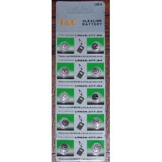 10 pack LR626 1.55V Alkaline Button Cell Batteries (also compatible 