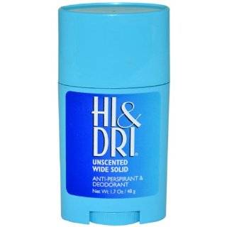Hi and Dry Unscented Wide Solid Anti Perspirant and Deodorant for Men 