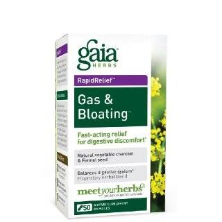 Gaia Herbs Gas & Bloating Digestive Support, 50 capsule Bottle