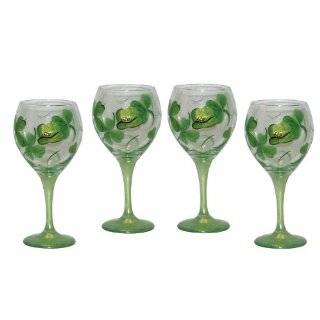  Celtic Glass Designs set of 2 Hand Painted Wine Glasses in 