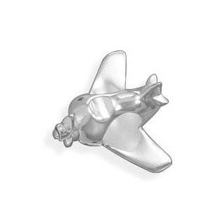  Authentic Biagi Airplane Bead Charm   .925 Sterling Silver 