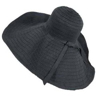 Ultra Wide Black 8 Shapeable Brim Pack Able Floppy Hat
