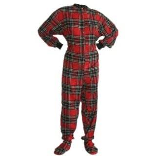   Pajama Co. Gray (302) Jersey Knit Adult Footed Pajamas with Drop Seat