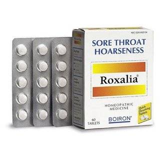 Boiron Homeopathic Medicine Roxalia Tablets for Sore Throat Relief, 60 