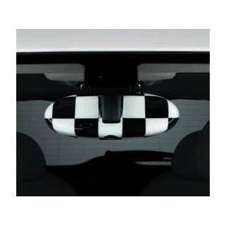 Genuine MINI Cooper Rear View Mirror Cover  Checkered Flag   WITH Auto 