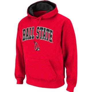  Ball State Cardinals Red Arch Hooded Sweatshirt Sports 