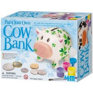 Toysmith 4M Paint Your Own Cow Bank #6533