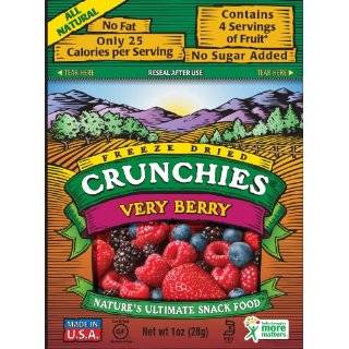 Crunchies Freeze Dried Very Berry, 1 Ounce Pouches (Pack of 6)
