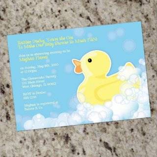 Rubber Ducky   Custom Baby Shower Invitation   Printable File