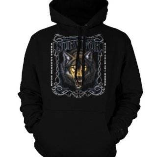 The Companions Gray Wolf Mens Sweatshirt, Two Wolves In the Woods Mens 