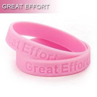 Price / piece)GOGO  Pink Silicone Bracelets, Symbol of Great Effort 