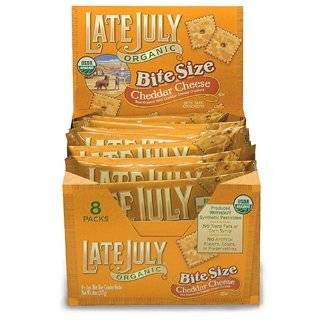   Organic Bite Size Cheddar Cheese Crackers, 8 Count Boxes (Pack of 4