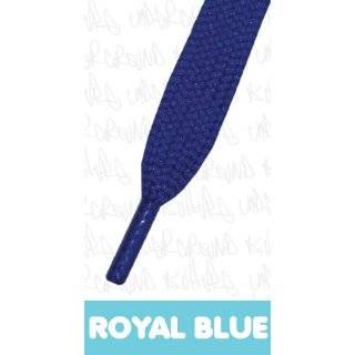 Flat Colored Skate Shoelaces   ROYAL BLUE 11mm x 120cm