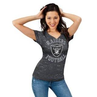 Oakland Raiders Womens Pride Playing II Charcoal Short Sleeve Top