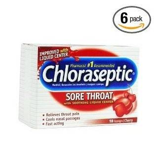 Chloraseptic Sore Throat Lozenges, with Soothing Liquid Center, Citrus 