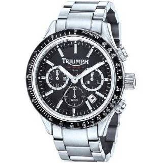  Mens Chronograph Black Dial Black Leather Watches
