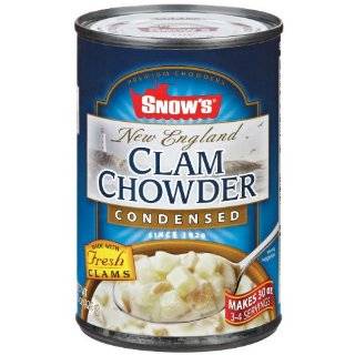 Snows New England Clam Chowder, Condensed, 15 Ounce Cans (Pack of 12)