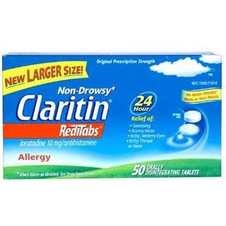 Claritin RediTabs   24 Hour Allergy Non Drowsy   Loratadine 10 mg   50 