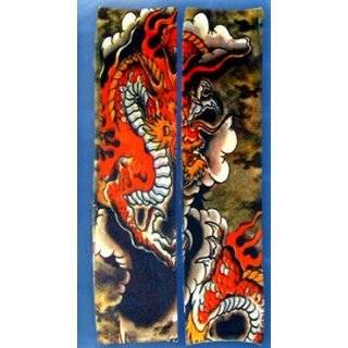 Red Dragon Temporary Tattoo Sleeves #9