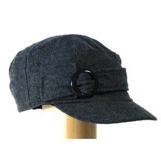   HC143 BLK Fashion Cadet Military Style Hat for Women   Black Clothing