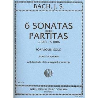 Bach, J.S.   6 Sonatas and Partitas BWV 1001 1006 for Violin  by 