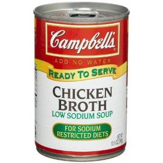 Campbells Red & White Low Sodium Chicken Broth, 10.5 Ounce Cans (Pack 