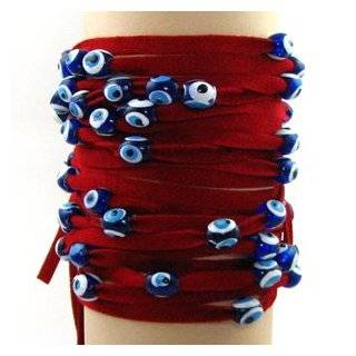  Violet Evil Eye Wrap Bracelet   (picture shows 5 bracelets 