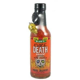 Blairs Pure Death Hot Sauce with Jolokia (Ghost Pepper) and Skull Key 