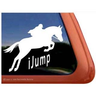 Jumping Horse Clip Art Design Vinyl Euro Decal Bumper Sticker 3x5 