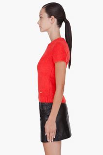 Dsquared2 Red Mohair Jersey T shirt for women