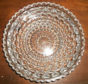 Fabulous Vintage Anchor Hocking Wexford Pattern Clear Glass Serving Candy Dish