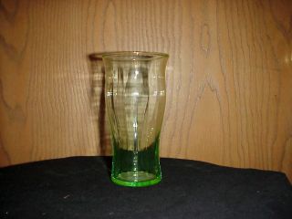 Anchor Hocking Flat Juice Cups Glasses Spiral Green