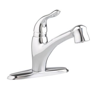 American Standard 4114 1 Chrome Single Handle Kitchen Faucet with Pull Out Spray