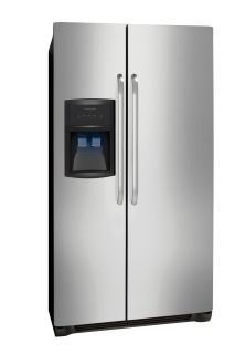 New Frigidaire 26 CU ft Stainless Steel Side by Side Refrigerator FFHS2622MS 012505607684