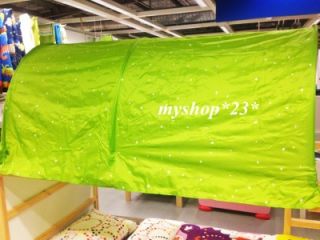 IKEA Kura Baby Kids Children Bed Canopy Tent Green White Star Play Toys New