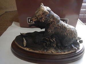 Avon Gallery Originals Bronze Metal Grizzly Bear Figurine Mint in Box