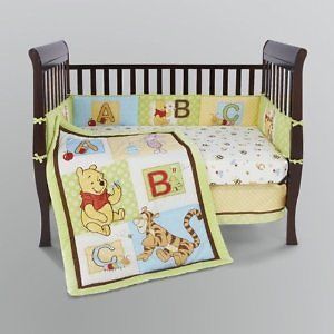 Winnie The Pooh ABC's 5 Piece Baby Crib Bedding Set Baby Nursery