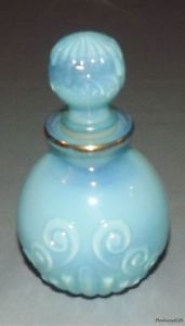 Collectible Blue Glass Avon Moonwind Perfume Bottle