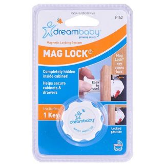 Dream Baby Mag Lock on Off Magnetic Cabinet Child Safety Latch Lock and or Key