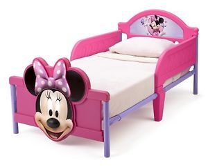 Disney Minnie Mouse Convertible Toddler Bed Childrens Bedding Kids Furniture