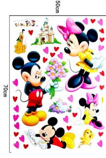 Mickey and Mini Mouse Wall Sticker Mural Decal Home Decor Kids Baby Girls Room