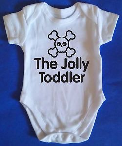 Jolly Toddler Pirate Baby Grow Body Suit Retro Baby Clothes Funny Costume