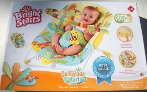 New Bright Starts Sunnyside Safari Jungle Portable Baby Bouncer Chair Seat