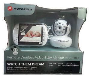 Motorola MBP36 Remote Wireless Video Baby Monitor with 3 5 inch Color LCD Screen