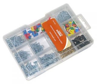 1000pcs Upholstery Nail Thumb Tacks Wire Nails Pin Brad Assorted Kit Set New