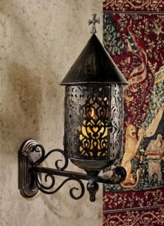 Gothic Manor Metal Wall Candle Sconce Candle Holder
