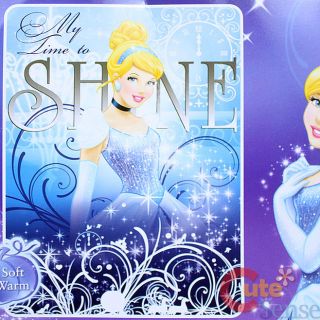 Disney Princess Cinderella Plush Mink Blanket Raschel Throw Twin Size
